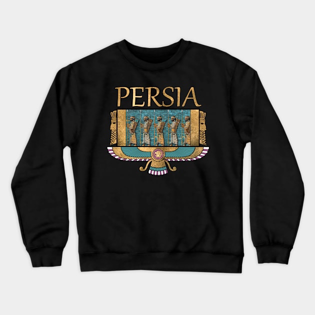 Ancient Persia - Immortals of the Persian Empire Crewneck Sweatshirt by AgemaApparel